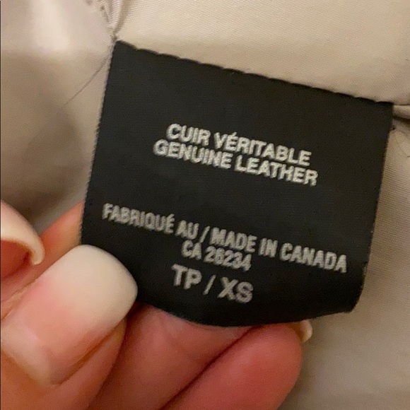 Rugby White Leather Bomber Jacket - Picture 9 of 9